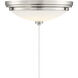 Lucerne 1 Light Incandescent Satin Nickel Fan Light Kit