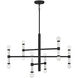 Kingsburg 12 Light 32 inch Matte Black Chandelier Ceiling Light, Lighting One (Open)