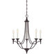 Herndon 5 Light 21 inch English Bronze Chandelier Ceiling Light, Essentials