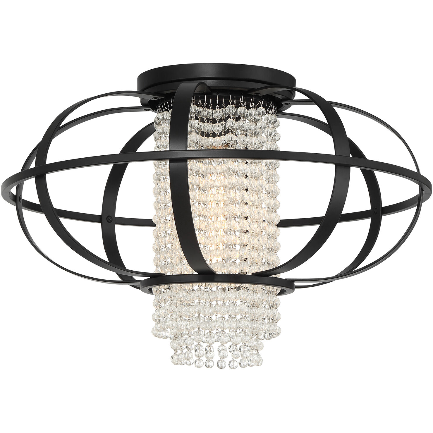 Idlewild 1 Light 20 inch Matte Black Flush Mount Ceiling Light