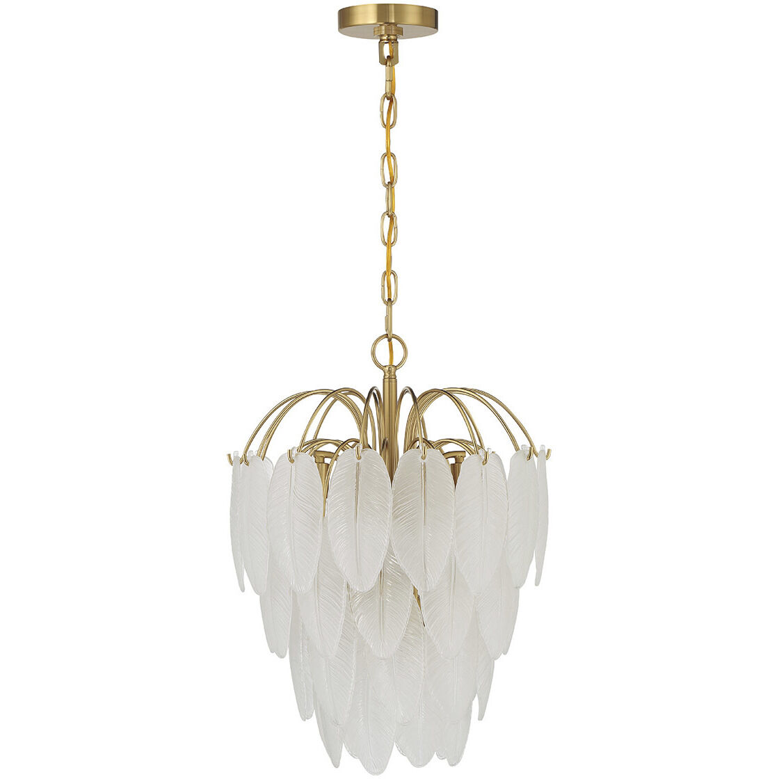 Boa 5 Light 16 inch Warm Brass Chandelier Ceiling Light