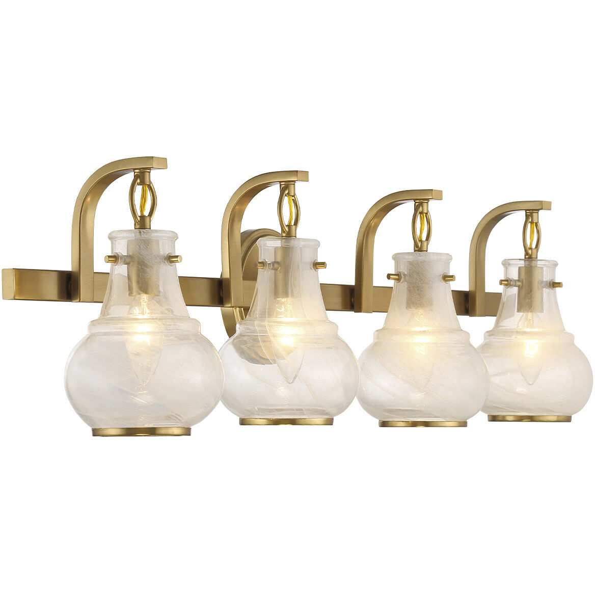 Savoy House 8 4417 4 322 Adams 4 Light 32 inch Warm Brass Bathroom Vanity Light Wall Light
