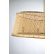 Astoria 5 Light 20 inch Natural with Burnished Brass Oval Chandelier Ceiling Light, Oval