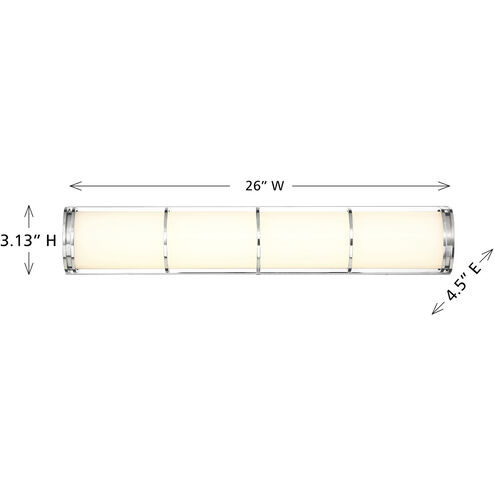 Harper LED 26 inch Chrome Bathroom Vanity Light Wall Light