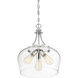 Octave 3 Light 15 inch Polished Chrome Pendant Ceiling Light, Essentials