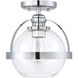 Pendleton 1 Light 9.38 inch Polished Chrome Semi-Flush Ceiling Light, Essentials