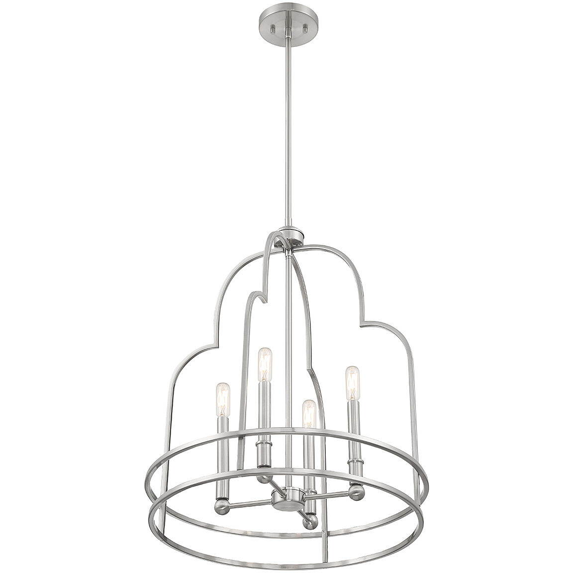 Diplomat 4 Light 20 inch Satin Nickel Pendant Ceiling Light