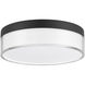 Clarion LED 7 inch Black Flush Mount Ceiling Light
