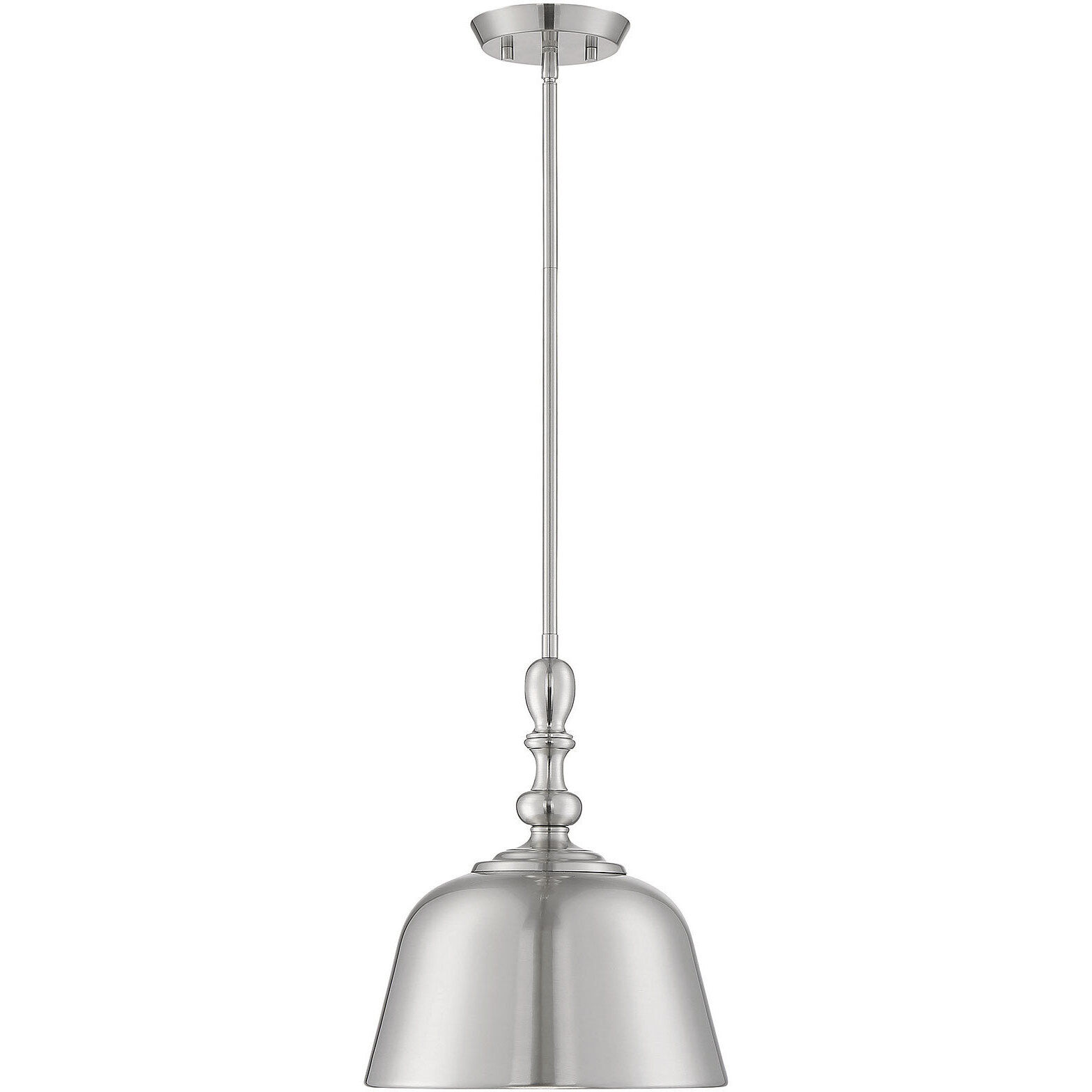 Berg 1 Light 12 inch Satin Nickel Pendant Ceiling Light, Essentials