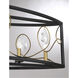 Suave 5 Light 37 inch Como Black with Gold Linear Chandelier Ceiling Light