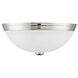 Stella 2 Light 13 inch Polished Nickel Flush Mount Ceiling Light, Essentials