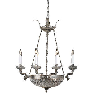 Savoy House Early XX Century 12 Light Crystal Chandelier in Antique Silver 2-A5412-12-141