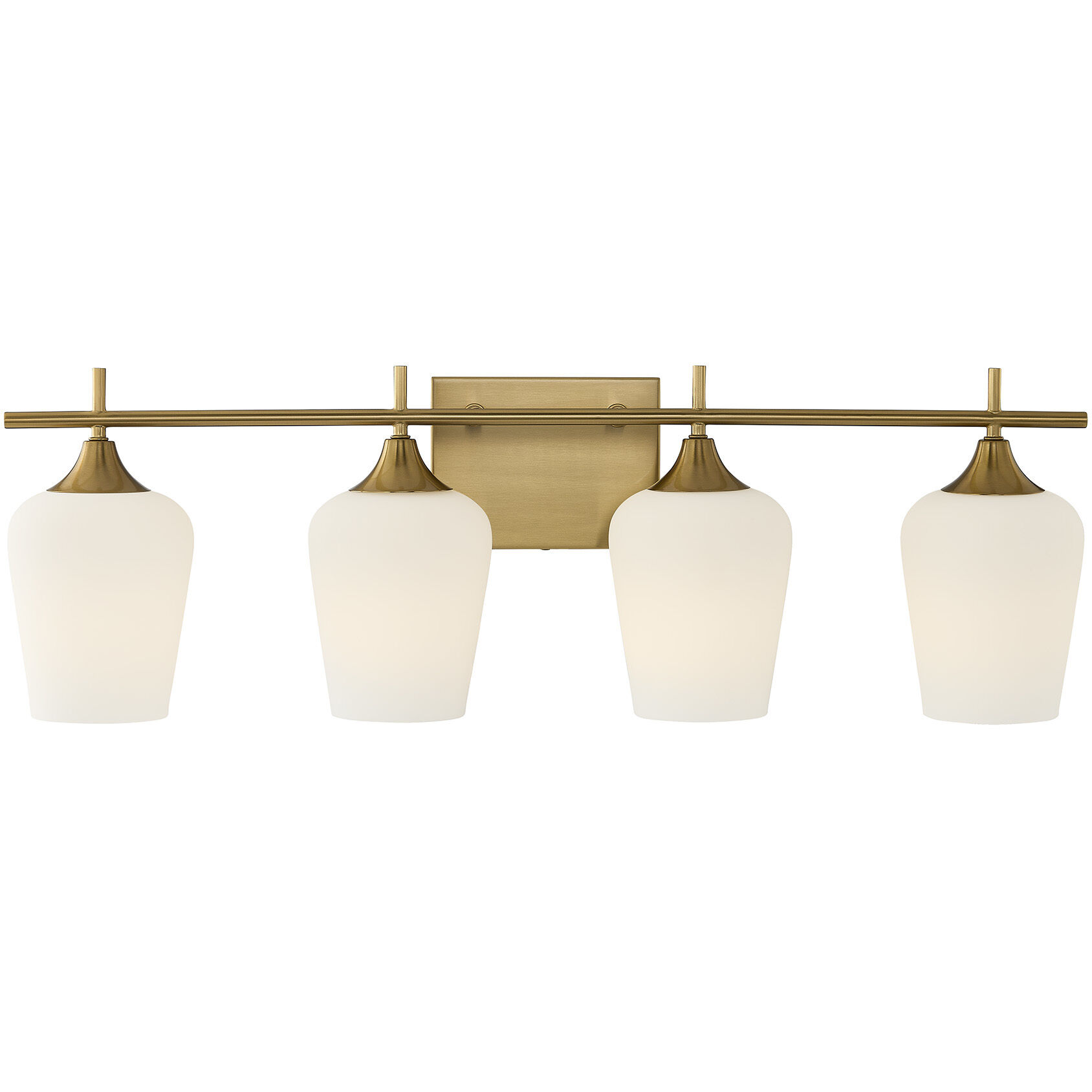 Octave 4 Light 28.75 inch Warm Brass Bathroom Vanity Light Wall Light, Essentials