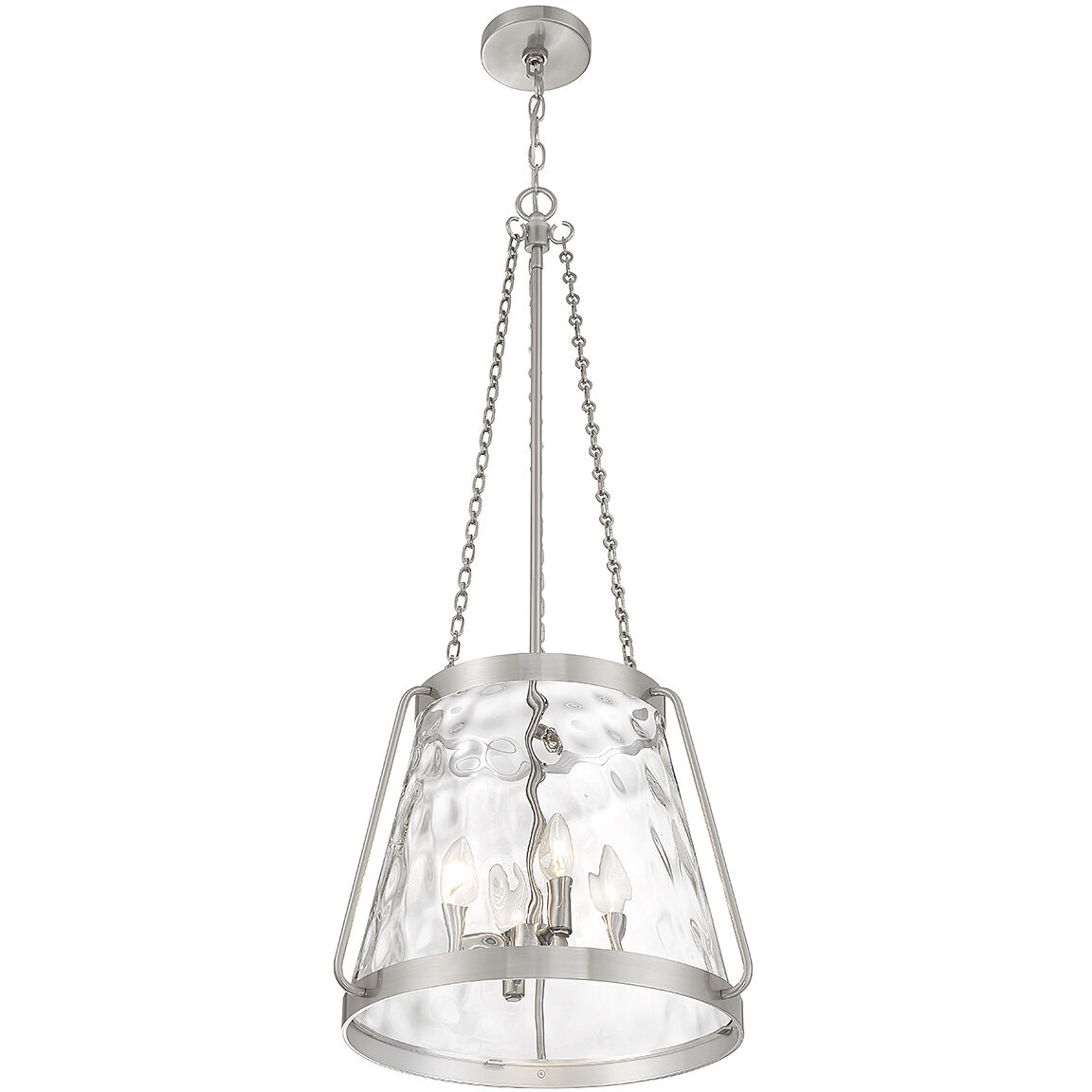 Crawford 4 Light 18 inch Satin Nickel Pendant Ceiling Light