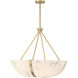 Chalfont 4 Light 30 inch Warm Brass Pendant Ceiling Light