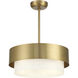 Diana 12 inch Warm Brass with Gold Blades Fan D'Lier