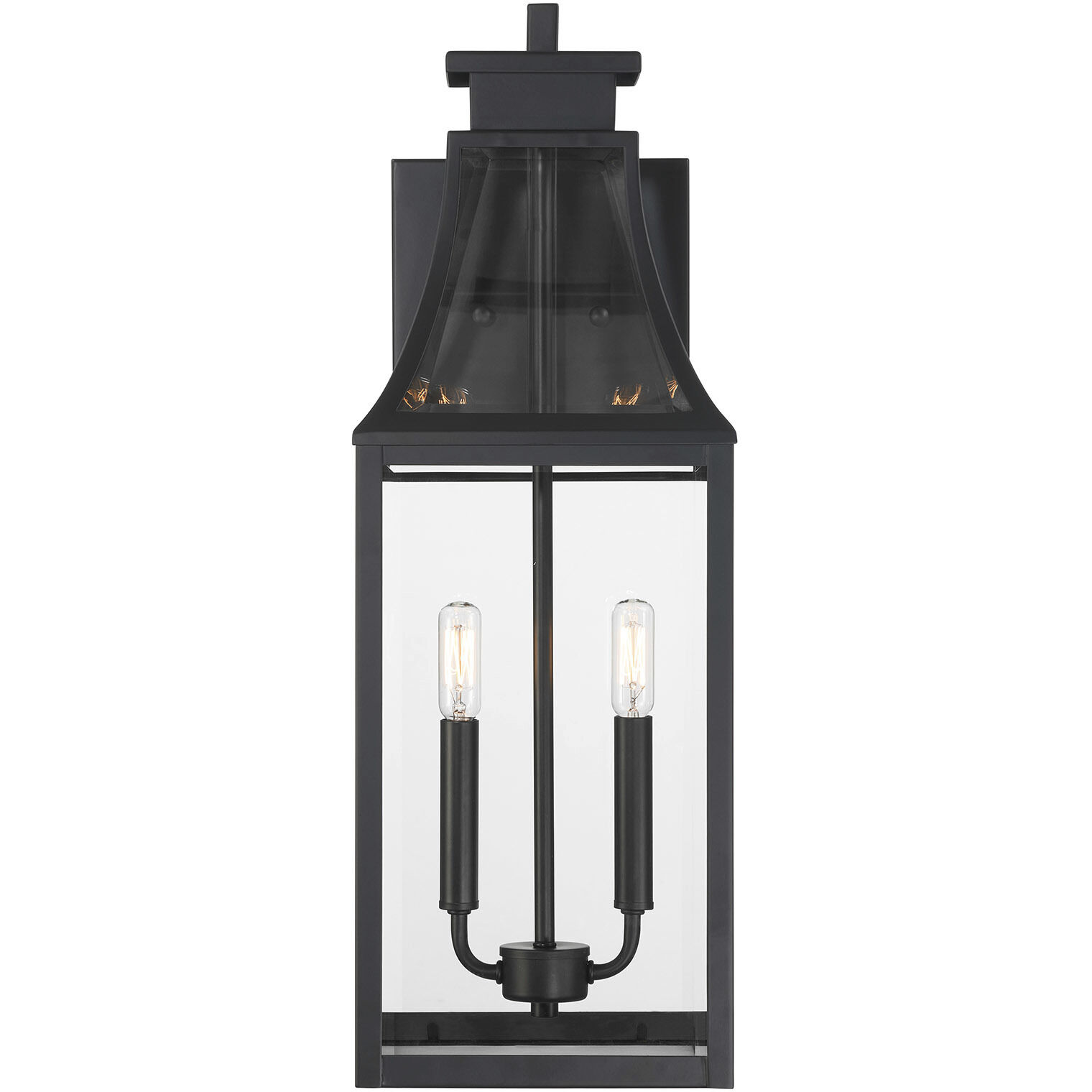 Emery 2 Light 24 inch Matte Black Outdoor Wall Lantern