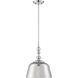 Berg 1 Light 12 inch Polished Nickel Pendant Ceiling Light, Essentials