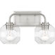 Baldwin 2 Light 16 inch Satin Nickel Bathroom Vanity Light Wall Light, Lighting One