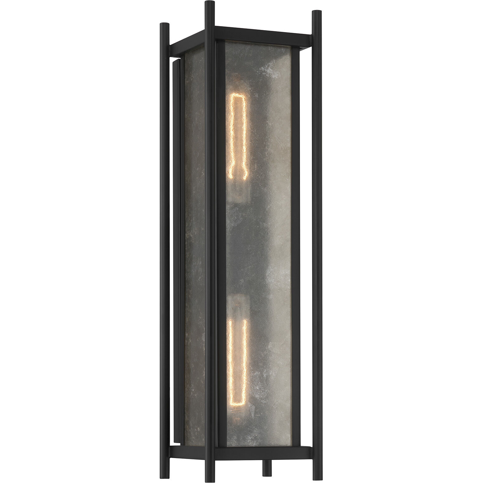 Jacobs 2 Light 22 inch Matte Black Outdoor Wall Lantern