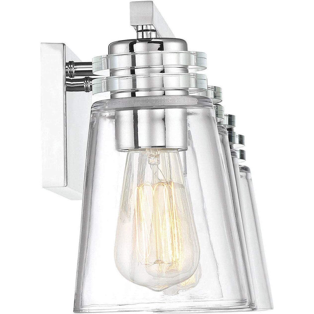 Brannon 4 Light 33.5 inch Polished Nickel Bathroom Vanity Light Wall Light