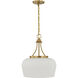 Octave 3 Light 15 inch Warm Brass Pendant Ceiling Light, Essentials