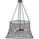 Longleaf 4 Light 28 inch Matte Black Outdoor Chandelier