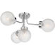 Coral 4 Light 27 inch Chrome Semi-Flush Ceiling Light