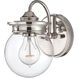Downing 1 Light 6 inch Polished Nickel Bath Light Wall Light