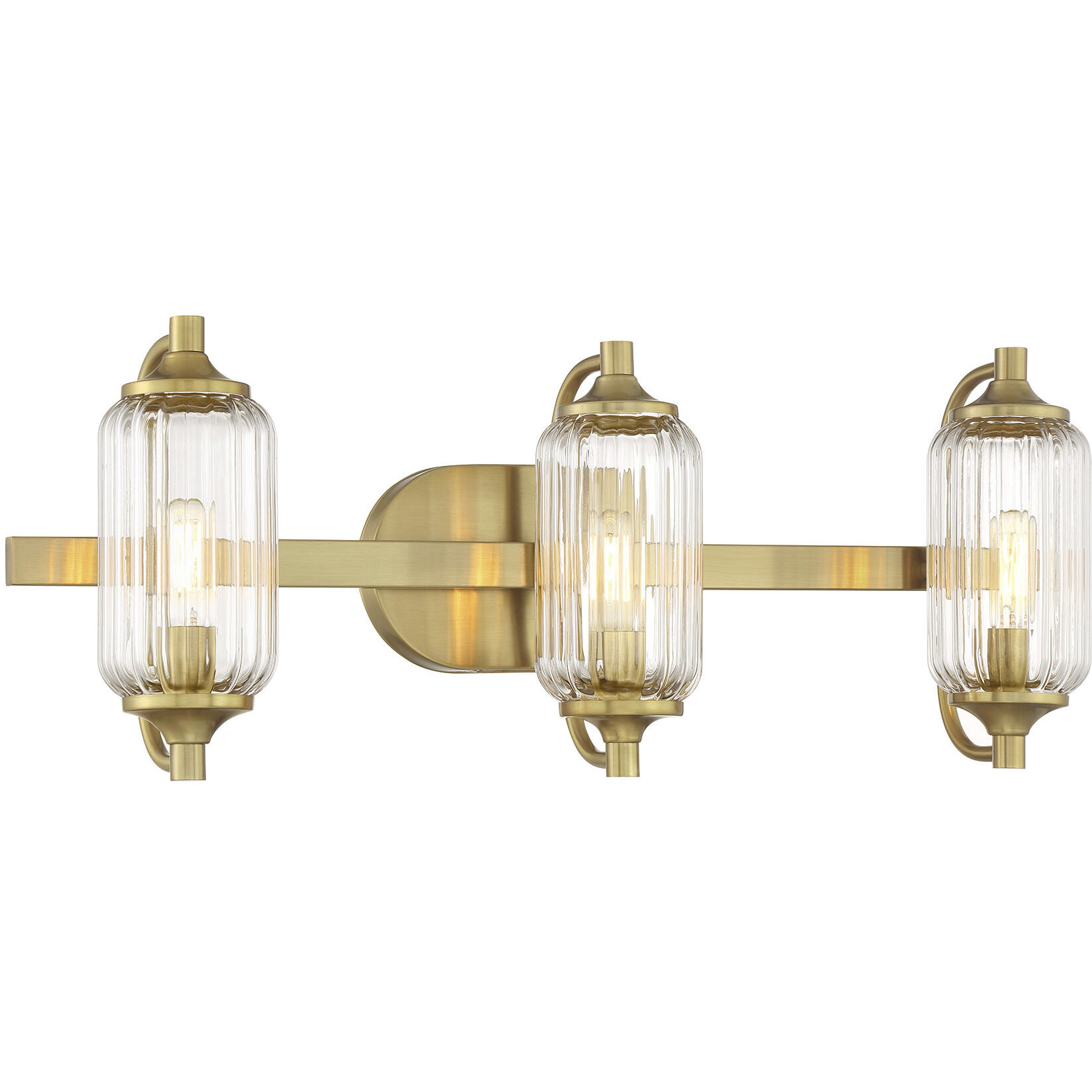 Holton 3 Light 24 inch Warm Brass Bathroom Vanity Light Wall Light
