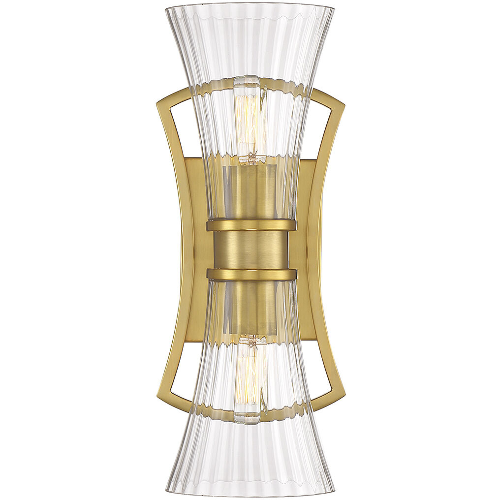 Bennington 2 Light 6.25 inch Warm Brass Wall Sconce Wall Light