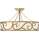 Halstead 6 Light 20.25 inch Antique Patina Semi-Flush Ceiling Light