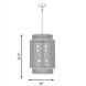 Ashburn 6 Light 16 inch Warm Brass and Rope Pendant Ceiling Light