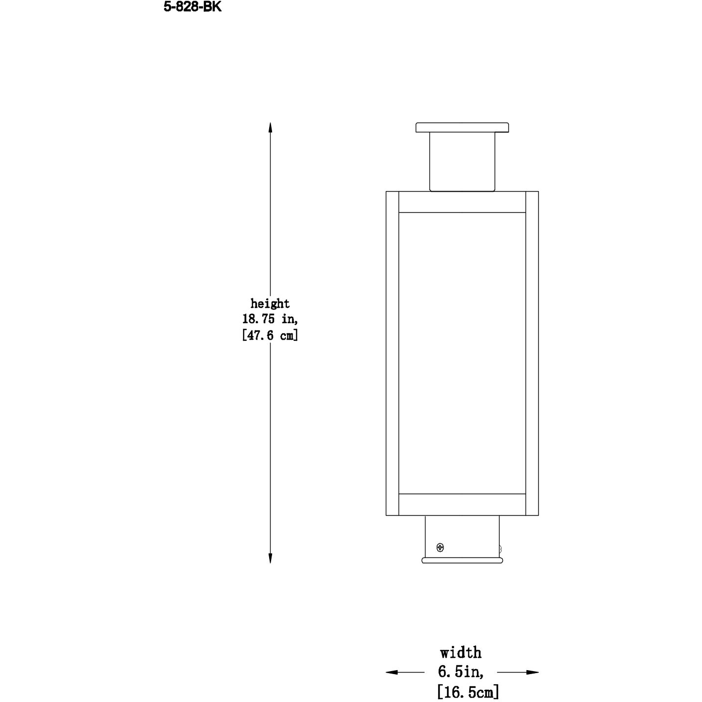 Ascott 3 Light 18.75 inch Black Outdoor Post Lantern