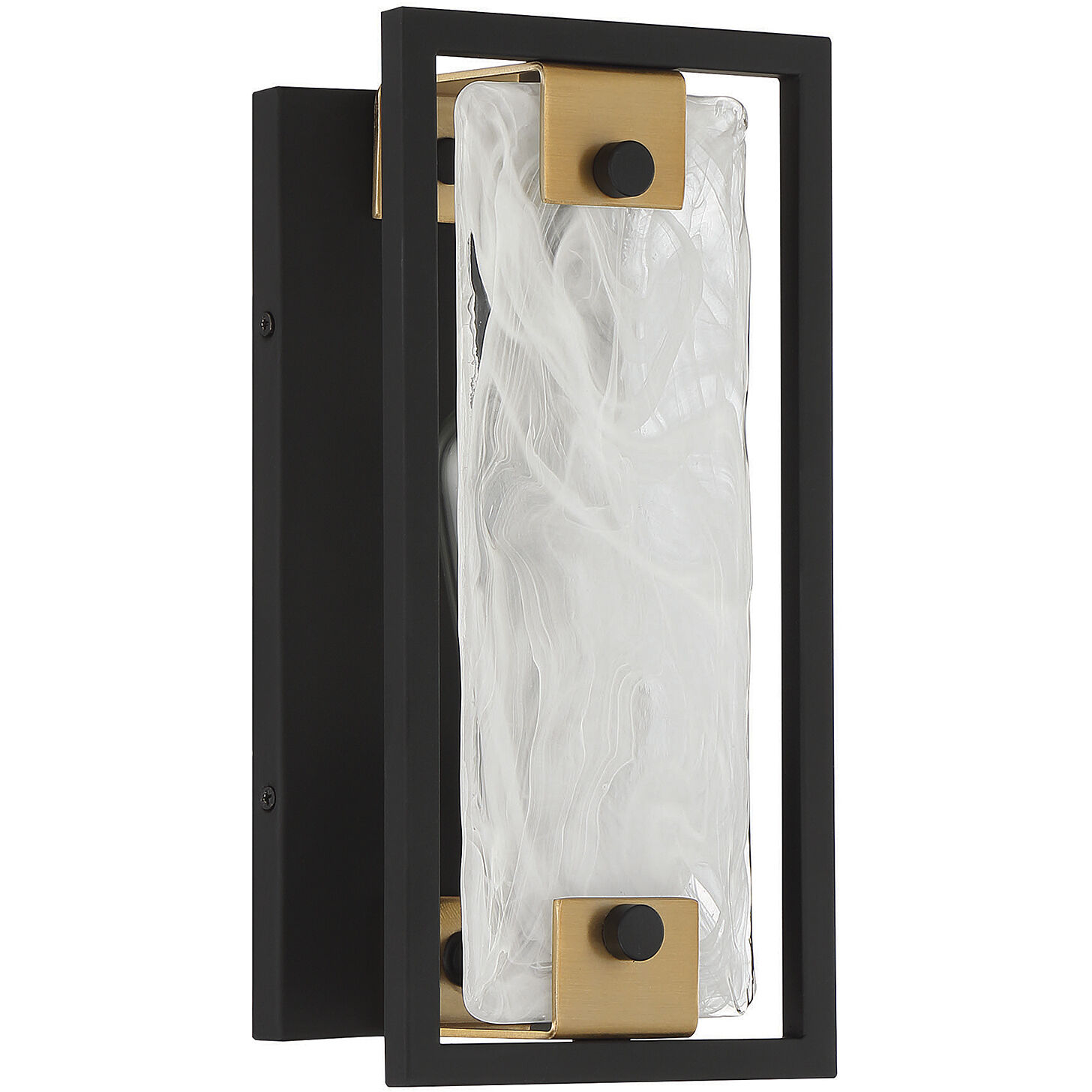 Hayward 1 Light 6 inch Black with Warm Brass Accents Wall Sconce Wall Light