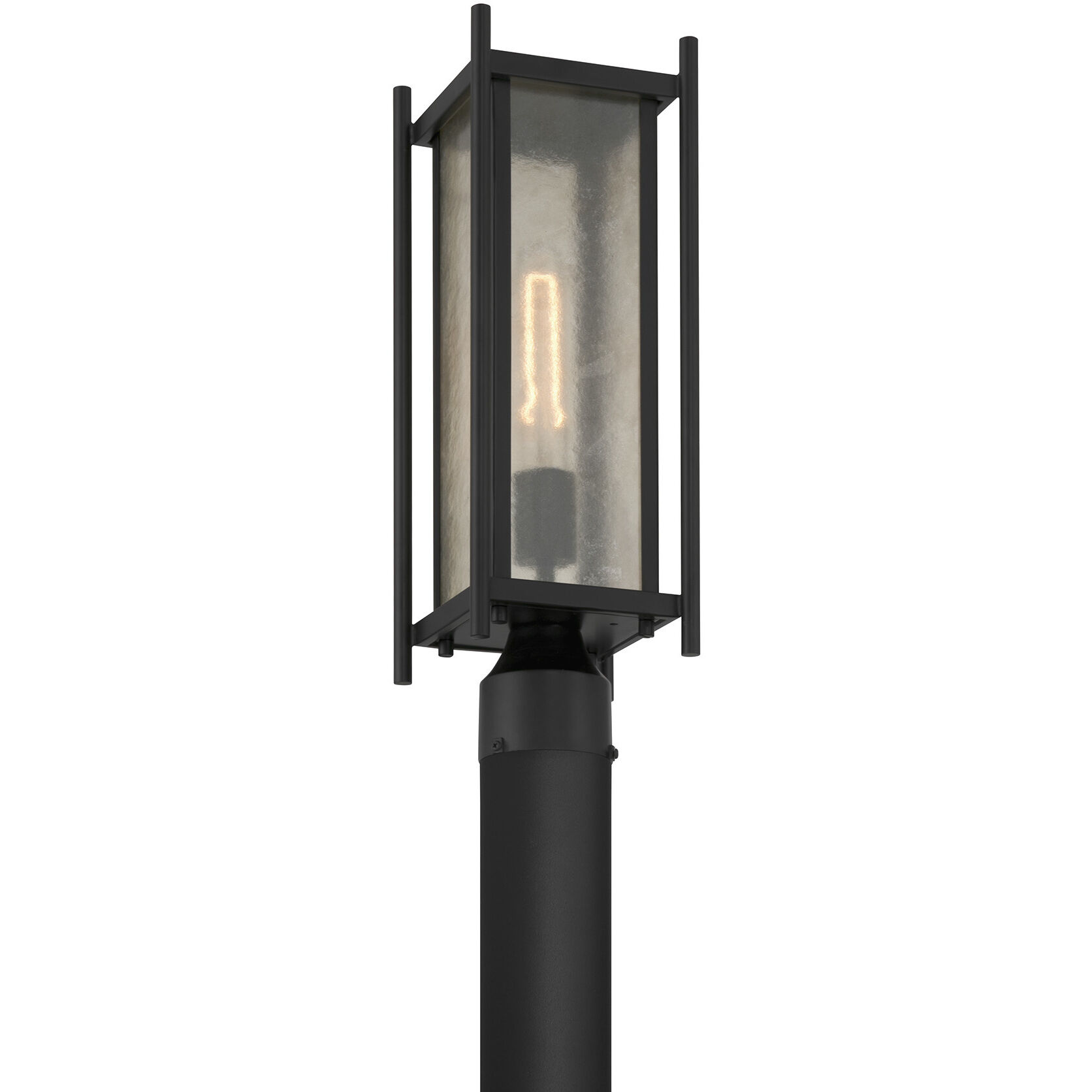 Jacobs 1 Light 18.5 inch Matte Black Outdoor Post Lantern