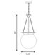 Manor 3 Light 13.5 inch Warm Brass Pendant Ceiling Light