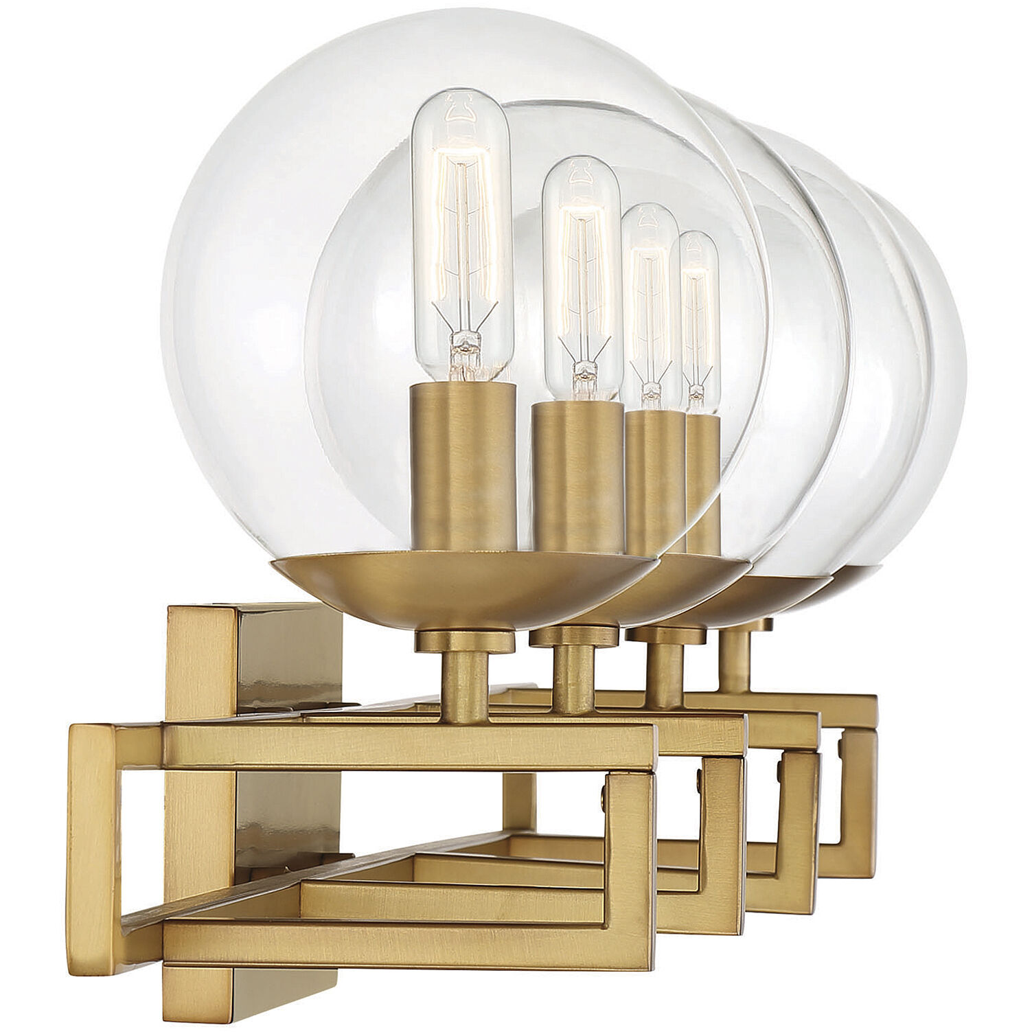 Crosby 4 Light 33 inch Warm Brass Bathroom Vanity Light Wall Light, Essentials