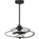 Hydra 12 inch Matte Black with Black Blades Fan D'Lier