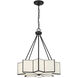Reiling 3 Light 20 inch Matte Black Pendant Ceiling Light