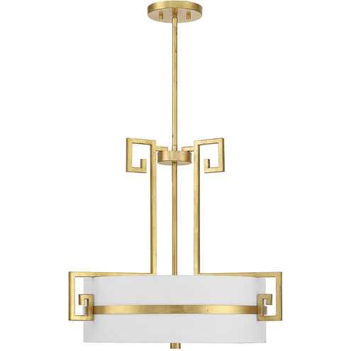 Quatrain 4 Light 22.75 inch True Gold Pendant Ceiling Light