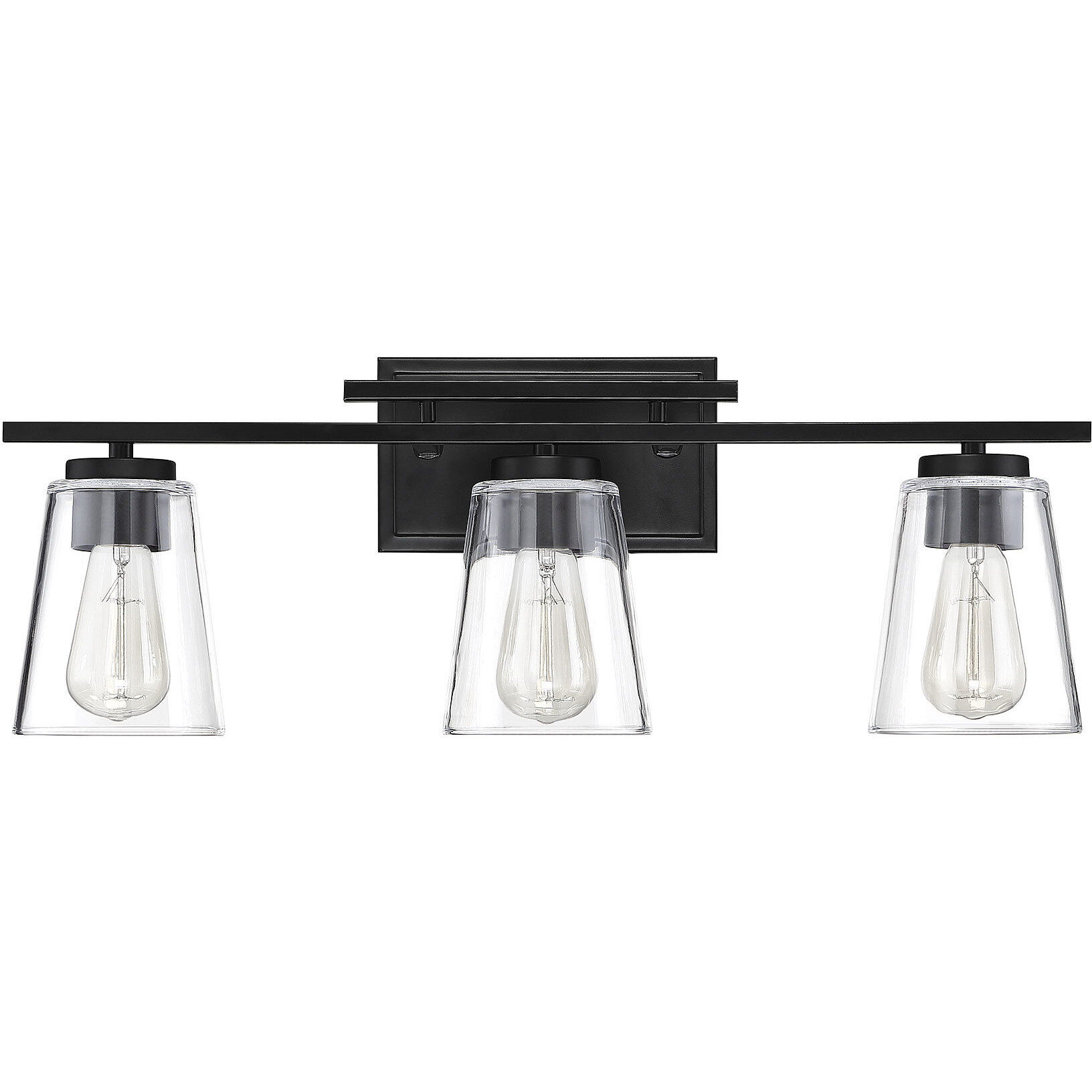 Calhoun 3 Light 24 inch Black Bathroom Vanity Light Wall Light, Essentials