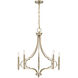 Woodlawn 5 Light 28 inch Noble Brass Chandelier Ceiling Light