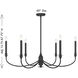 Coventry 6 Light 40 inch Matte Black Chandelier Ceiling Light, Essentials