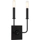 Avondale 2 Light 7 inch Matte Black ADA Wall Sconce Wall Light, Essentials