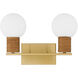 Jarrell 2 Light 14.63 inch Warm Brass Bathroom Vanity Light Wall Light