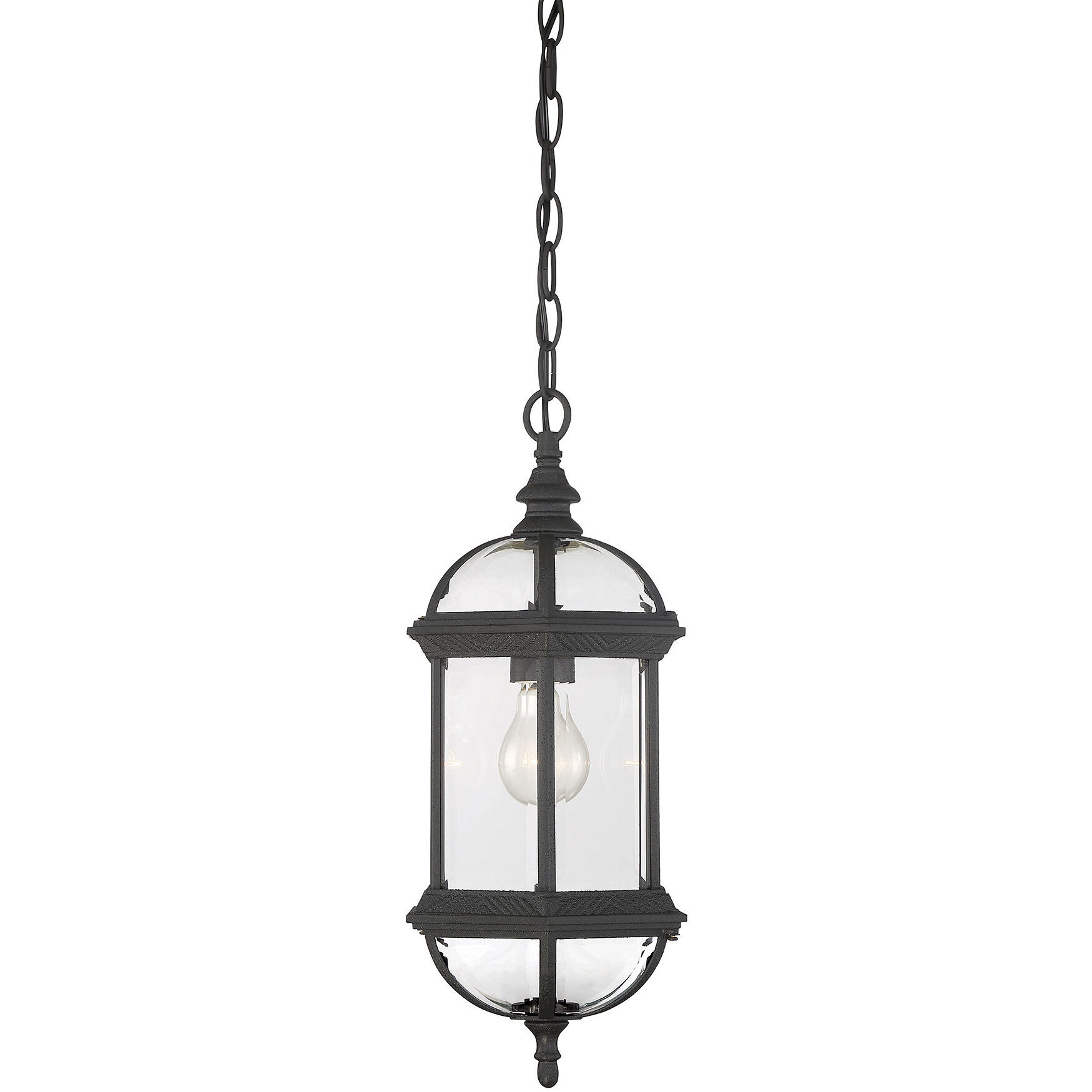 Kensington 1 Light 8.25 inch Black Outdoor Hanging Lantern
