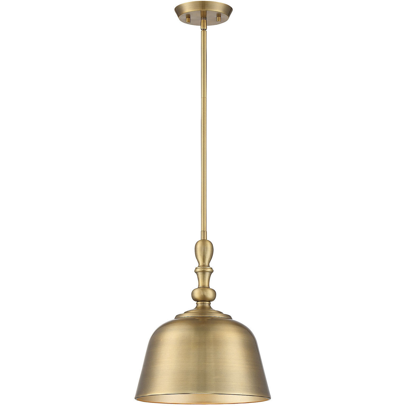 Berg 1 Light 12 inch Warm Brass Pendant Ceiling Light, Essentials
