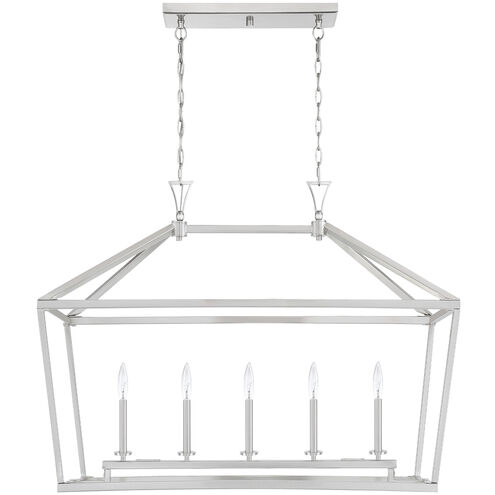 Townsend 5 Light 44 inch Satin Nickel Linear Chandelier Ceiling Light, Essentials