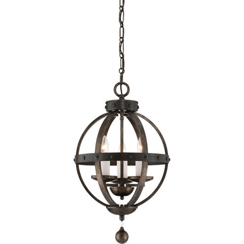 Alsace 3 Light 14 inch Reclaimed Wood Pendant Ceiling Light
